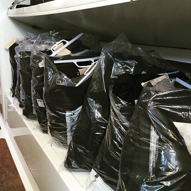 New team gear being loaded onboard @sailracingofficial @jlindebergofficial