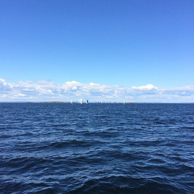 White Shadow og @bergensailingteam tar line honor i Race 1 Hankø Race Week 2015!