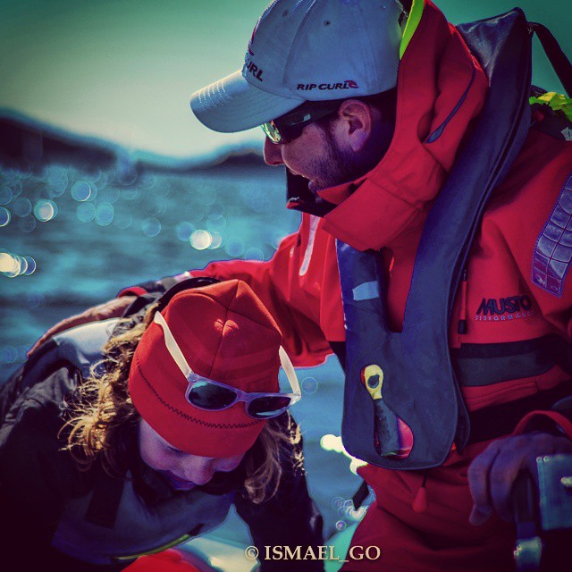 Special nice moment between sailor and trainer :)